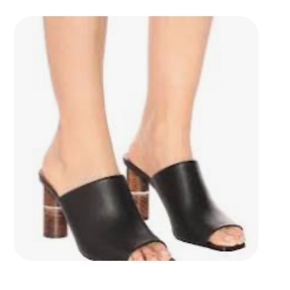 Neous Cerato Black Leather Heeled Sandals Size 38 1/2/8US - Picture 2 of 11